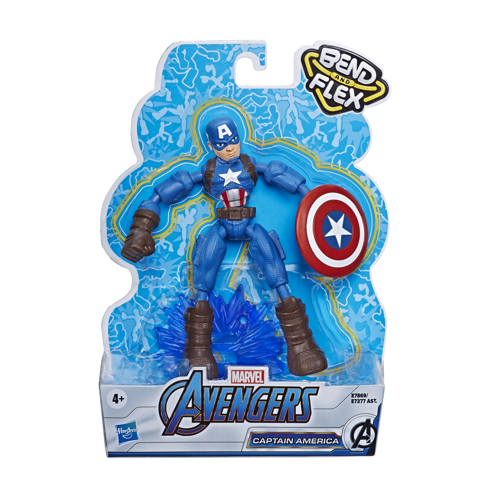 Фігурка для геймерів Hasbro Avengers Bend and flex Капітан Америка (E7377_E7869) зображення 2