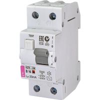 Дифференциальный автоматический выключатель ETI KZS-2M B 16/0,03 тип AC (10kA)