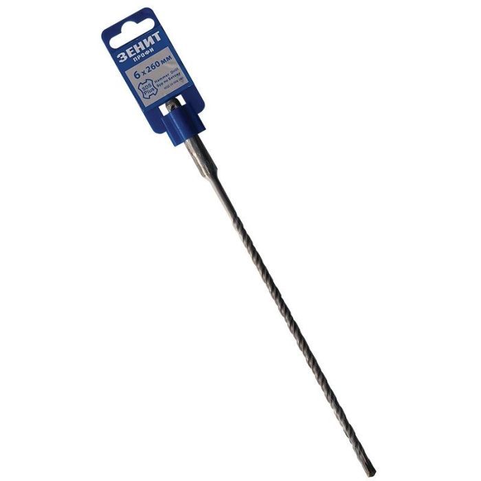 Бур Зеніт "ПРОФІ" SDS-Plus 6х210 мм, спираль 4S (20006210)