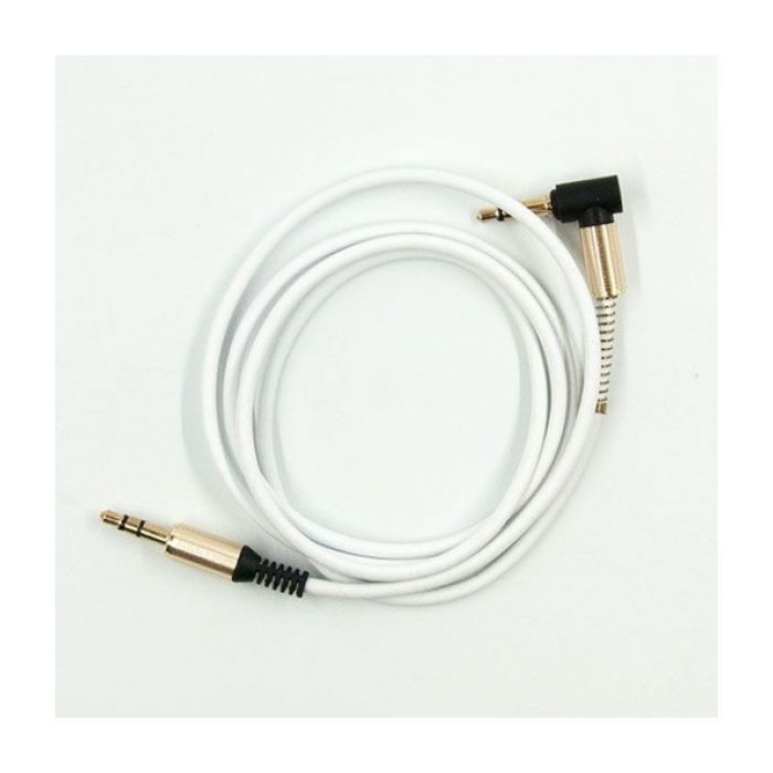 Кабель мультимедійний 3.5mm M to 3.5mm M 1.0m 90° corner white Dengos (AUDIO-PLS-UG-WHITE)