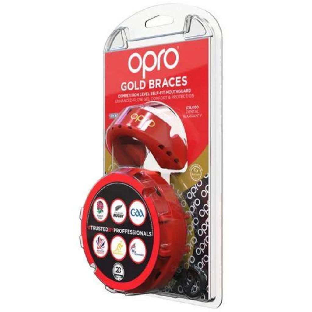 Капа Opro Self-fit GEN4 Gold Braces Red/Pearl (art_002227008) зображення 2