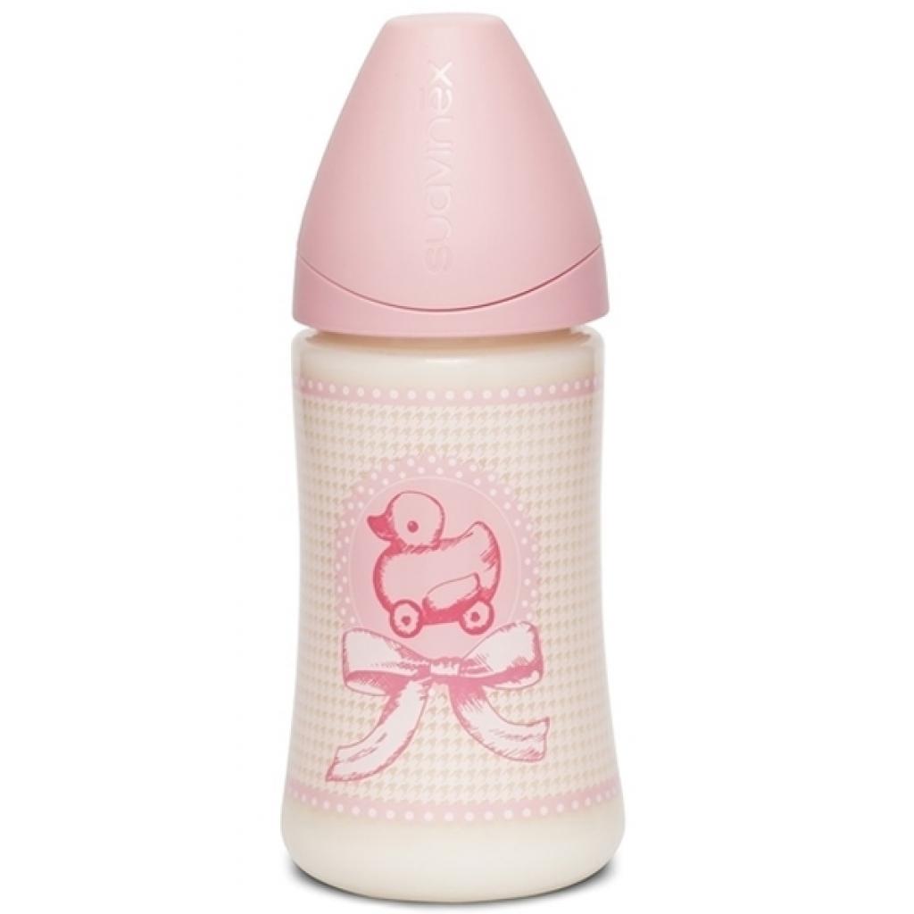 Пляшечка для годування Suavinex Історії малюків, 270 мл, рожева (304381/1)