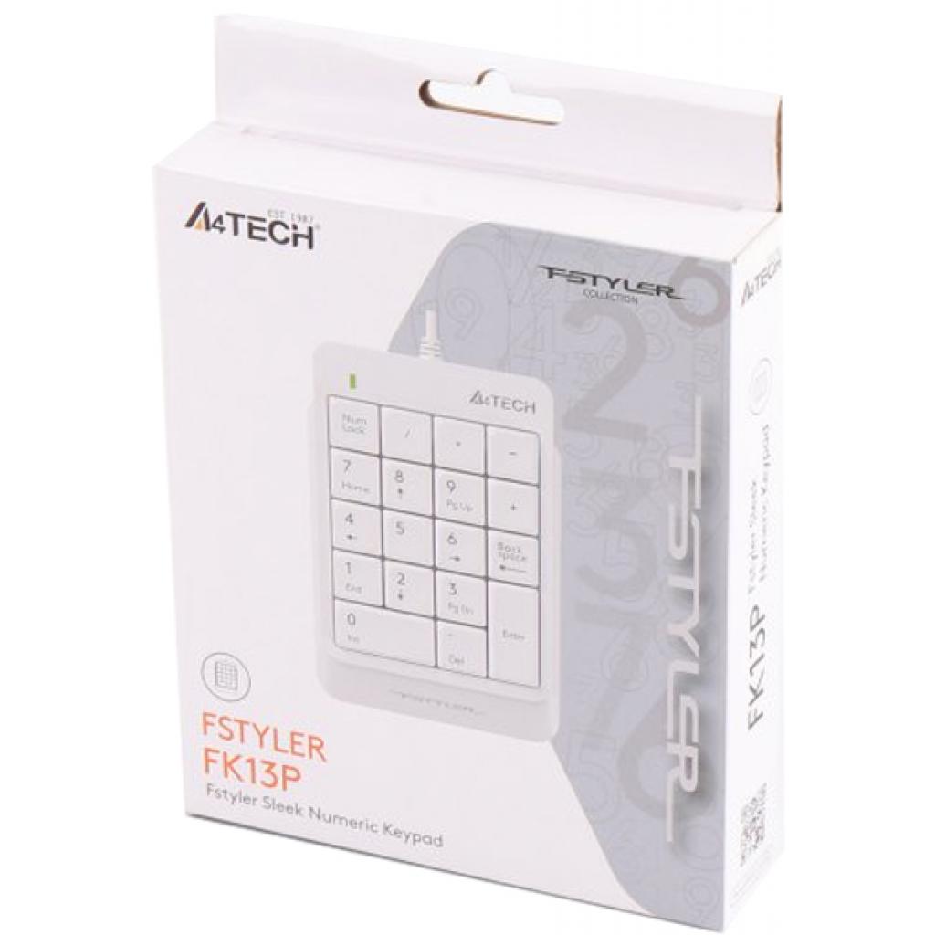 Клавіатура A4Tech K13P Fstyler Numeric Keypad White (FK13P (White)) зображення 5