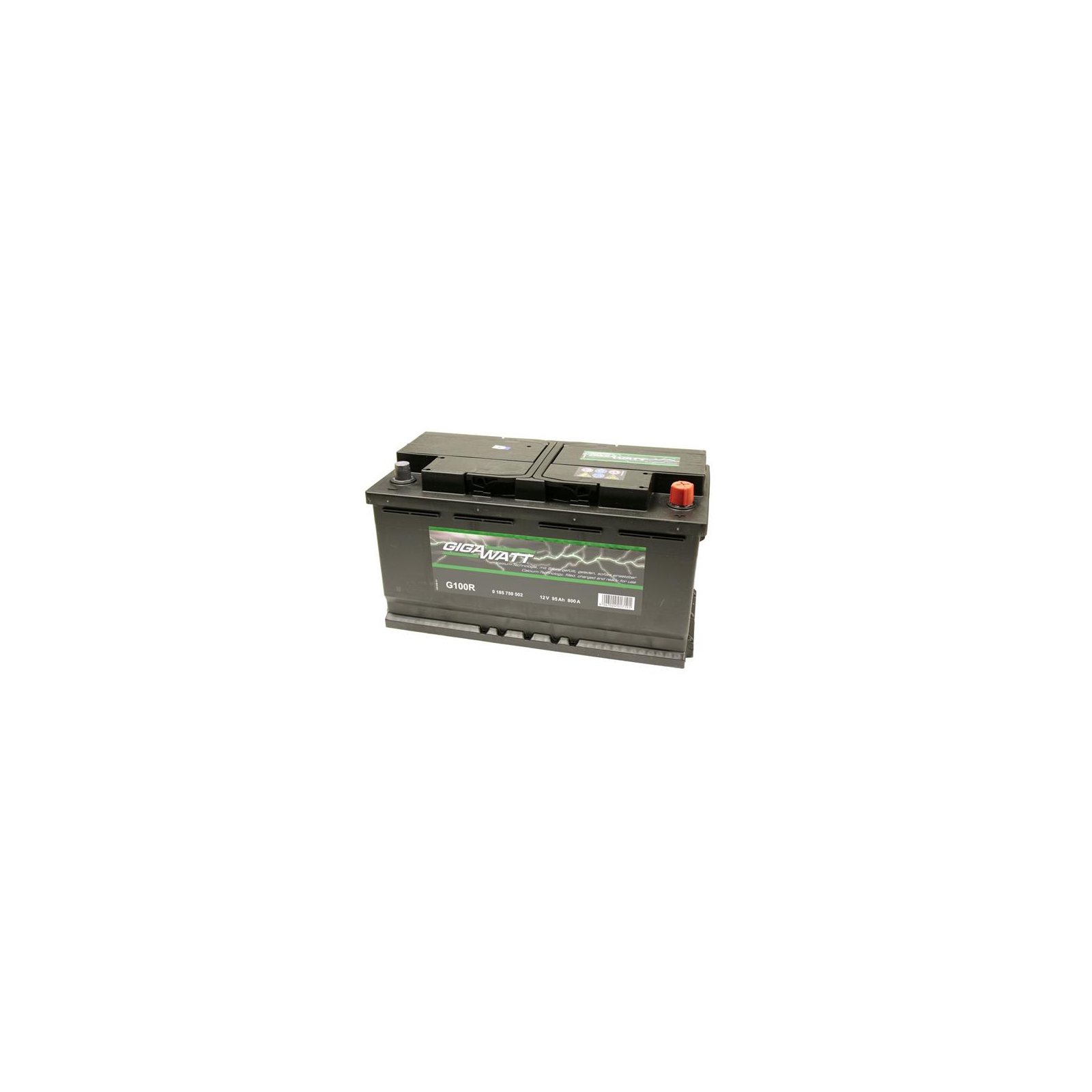 Акумулятор автомобільний GigaWatt 95А (0185759502) зображення 2