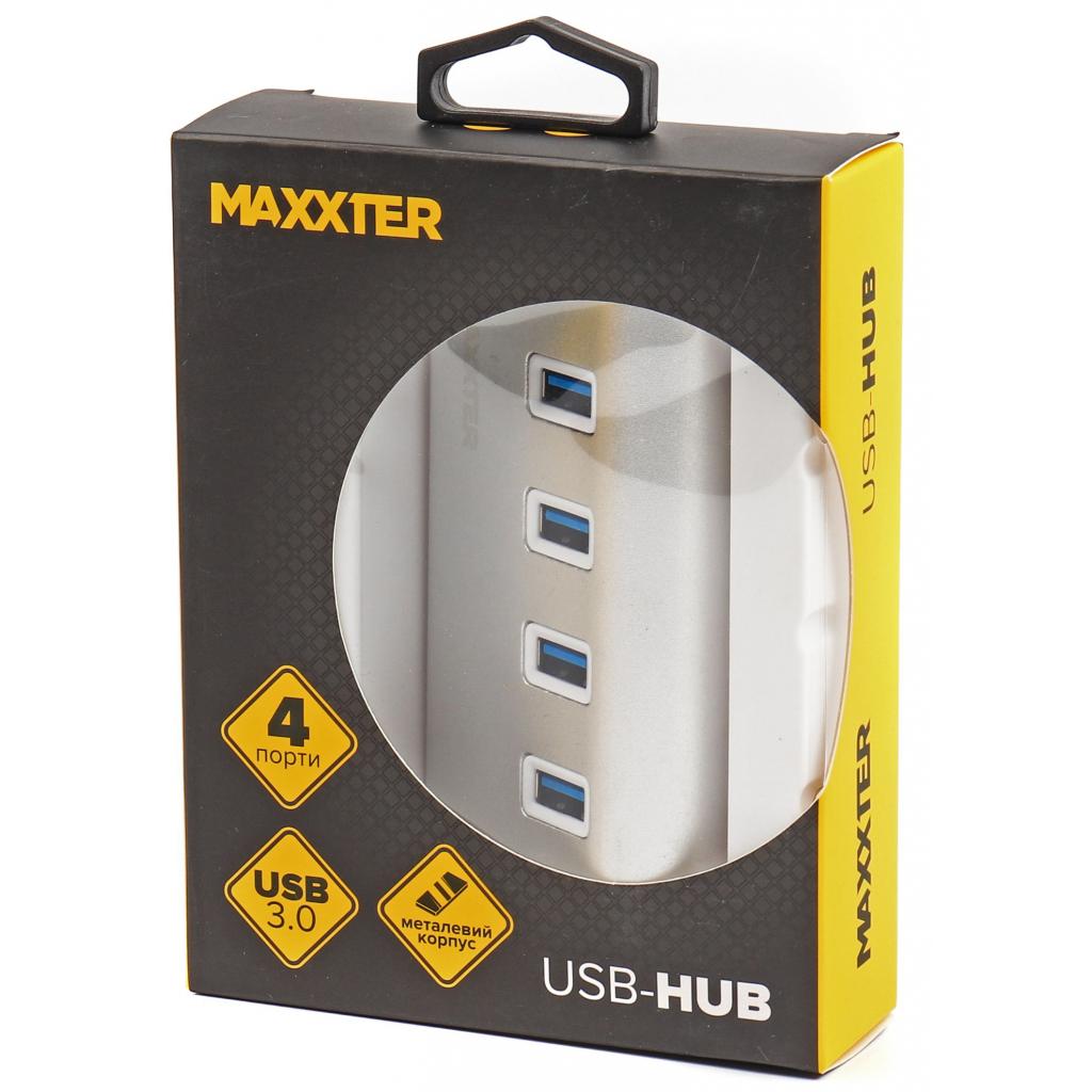 Концентратор Maxxter USB 3.0 Type-A 4 ports silver (HU3A-4P-01) зображення 4