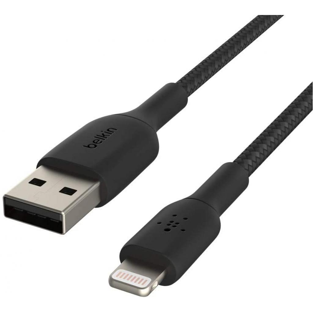 Дата кабель USB 2.0 AM to Lightning 2.0m Belkin (CAA002BT2MBK) зображення 4