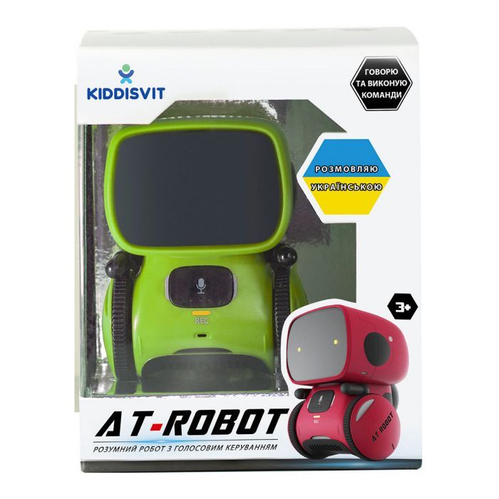 Интерактивная игрушка AT-Robot робот с голосовым управлением зеленый, укр (AT001-02-UKR) изображение 3