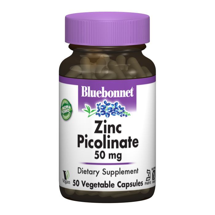 Минералы Bluebonnet Nutrition Цинк Пиколинат 50мг, 50 гелевых капсул (BLB-00738)