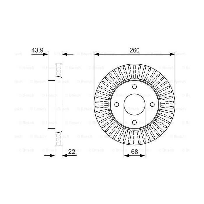 Тормозной диск Bosch 0 986 479 U61
