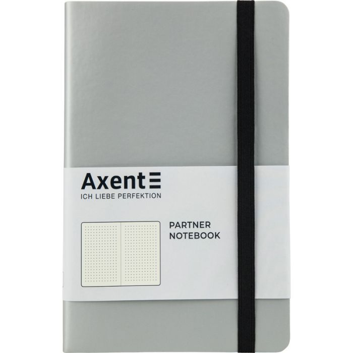 Книга записная Axent Partner Soft 125х195 мм в точку 96 листов Серебристая (8312-34-A)