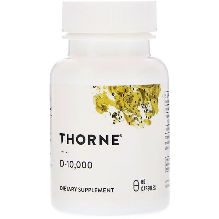 Витамин Thorne Research Витамин D3, 10 000МЕ,  D-10,000, 60 капсул (THR-14801)