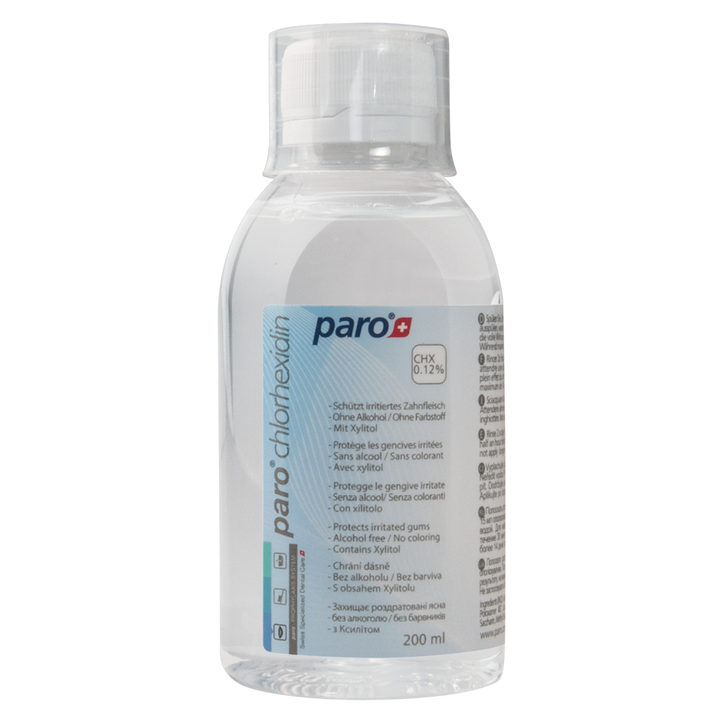 Ополаскиватель для полости рта Paro Swiss с хлоргексидином 0.12% 2 л + помпа (7.2693)