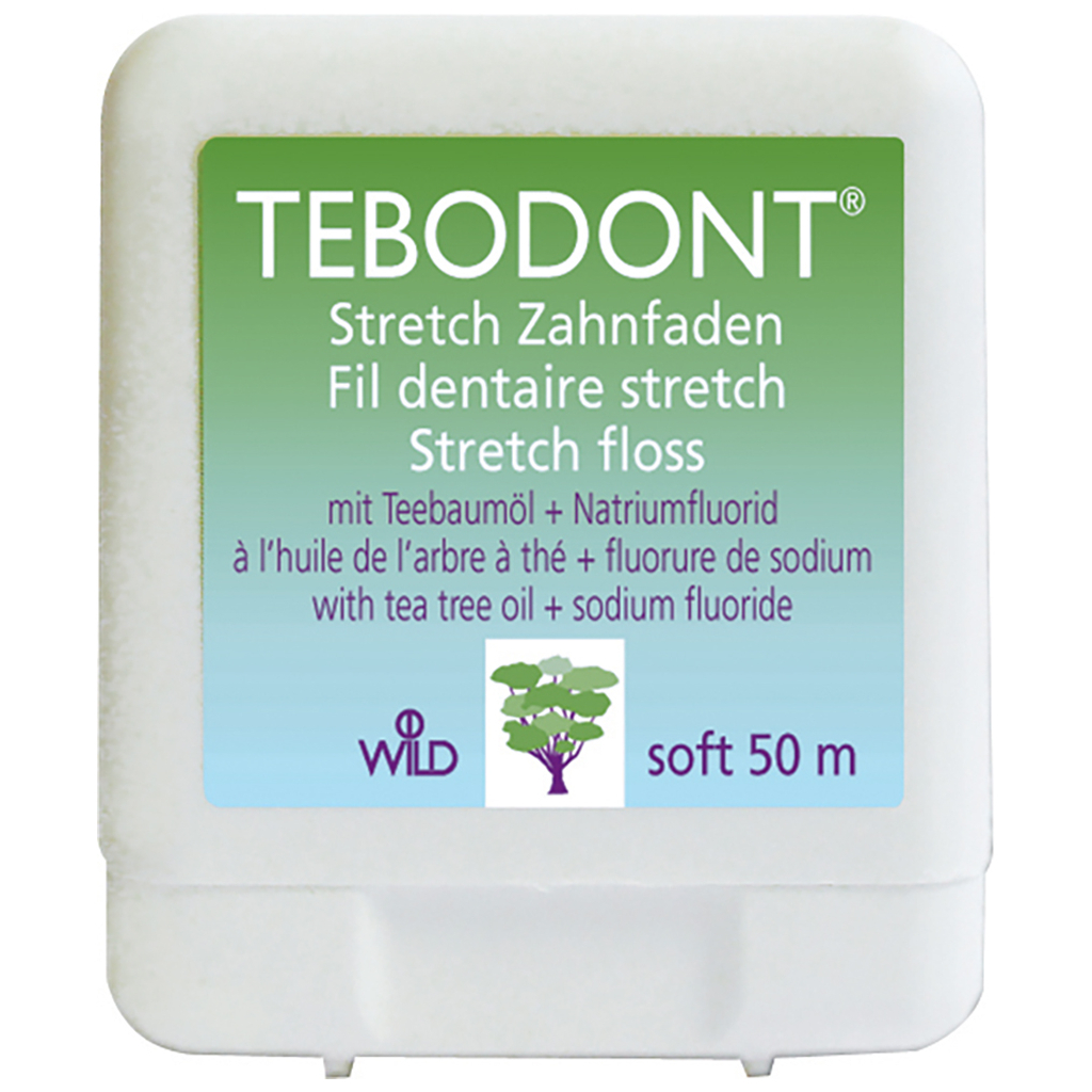 Зубная нить Dr. Wild Tebodont-F с маcлом чайного дерева и фторидом 50 м (7611841350006)