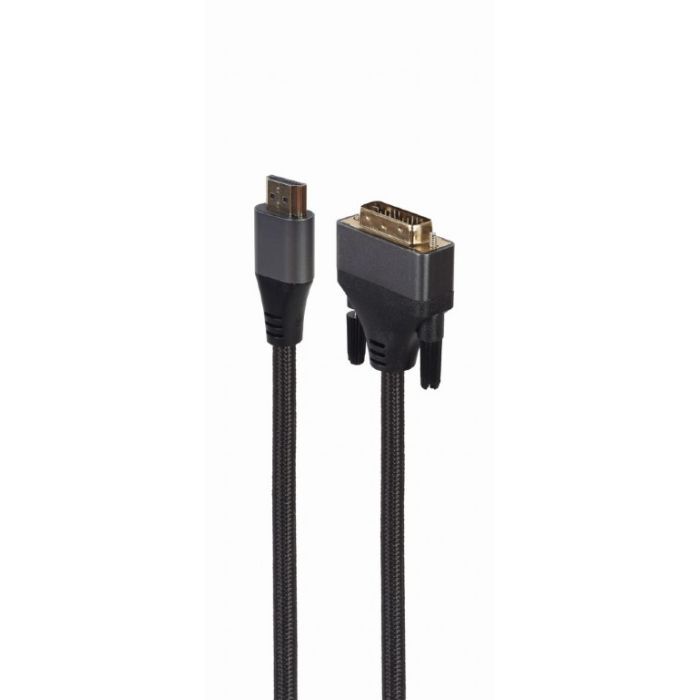 Кабель мультимедийный HDMI M to DVI M 1.8m 4K 30Hz 18+1pin Cablexpert (CC-HDMI-DVI-4K-6)