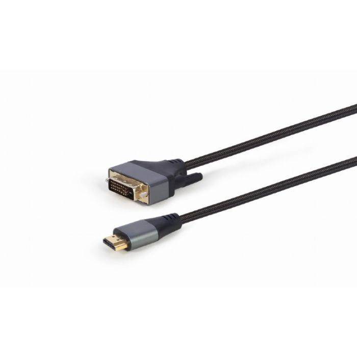 Кабель мультимедийный HDMI M to DVI M 1.8m 4K 30Hz 18+1pin Cablexpert (CC-HDMI-DVI-4K-6) изображение 2