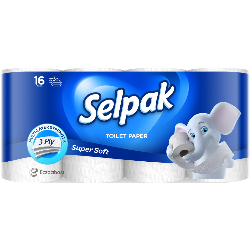 Туалетная бумага Selpak 3 слоя 16 рулонов (8690530134546)