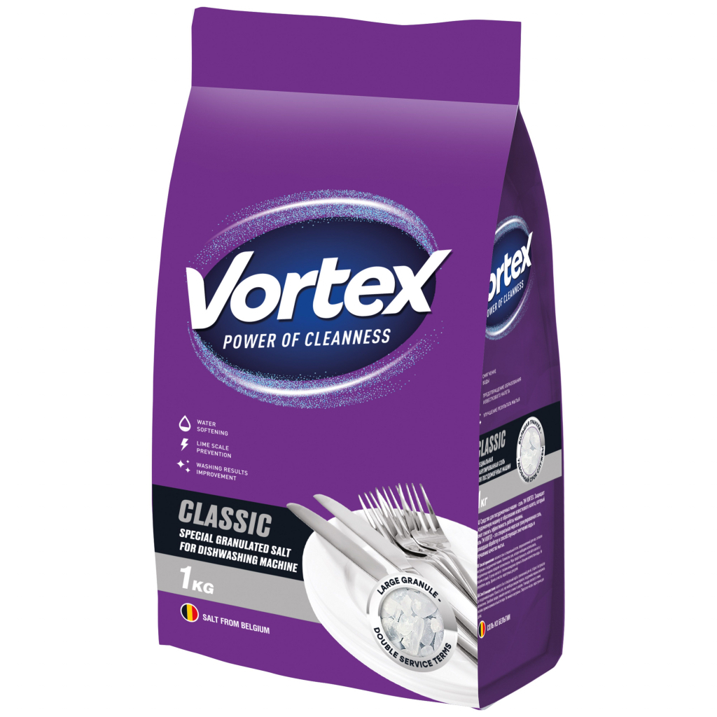 Соль для посудомоечных машин Vortex Classic 1 кг (4823071630947)