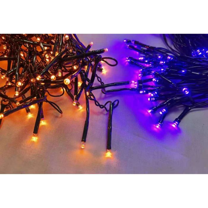 Гирлянда YES! Fun 100 LED, оранжевый+фиолет. 5м, 8 режимов (801178)