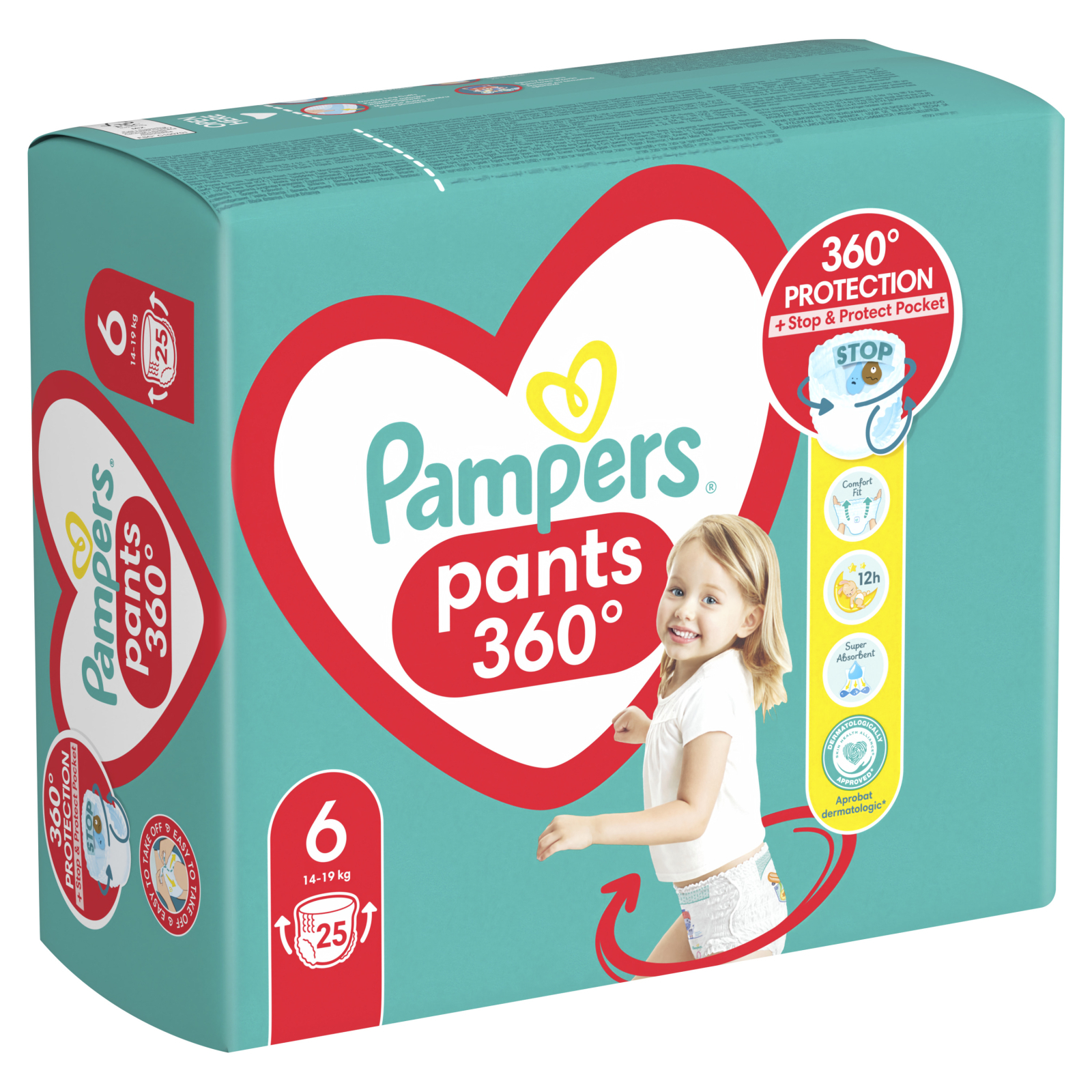 Підгузки Pampers трусики Pants Giant Розмір 6 (14-19 кг) 44 шт (8006540069356) зображення 3