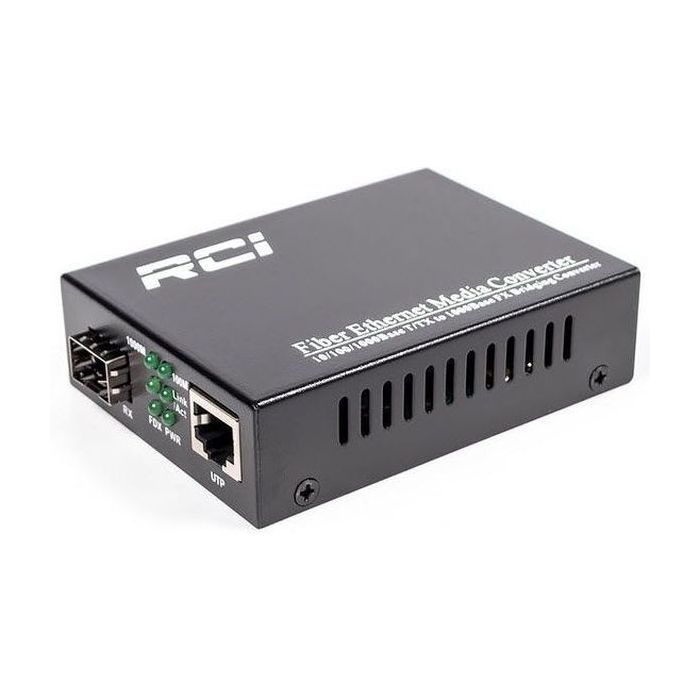 Медиаконвертер RCI 1G, SFP slot, RJ45, standart size metal case (RCI300S-G)