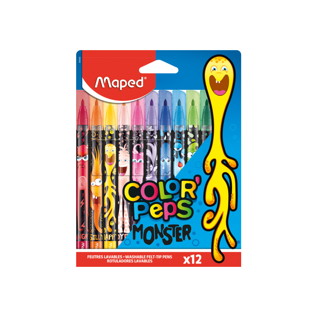Фломастеры Maped Color Peps Monster 12 цветов (MP.845400)
