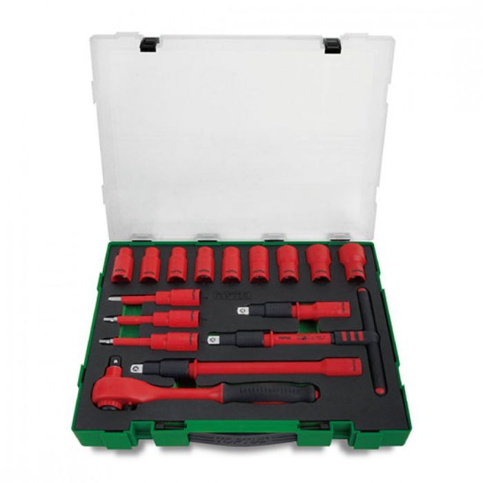 Набор инструментов Toptul изолированного VDE 1/2" 16ед. (6-гр.) (GZC1609)