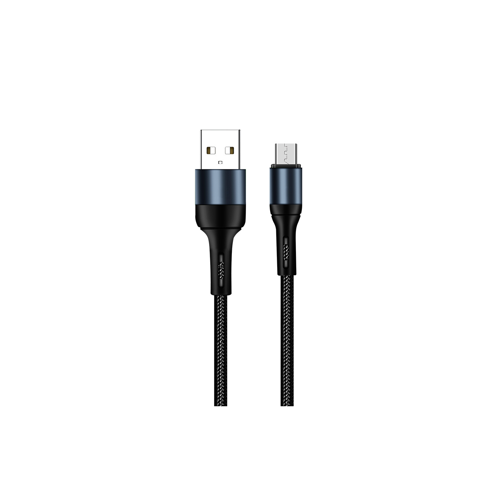 Дата кабель USB 2.0 AM to Micro 5P 1.0m nylon black ColorWay (CW-CBUM045-BK) изображение 5