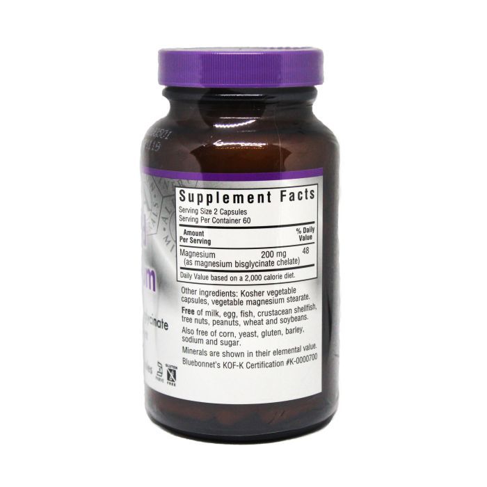 Мінерали Bluebonnet Nutrition Хелатний Магній, Albion, 120 гелевих капсул (BLB-00683) зображення 2