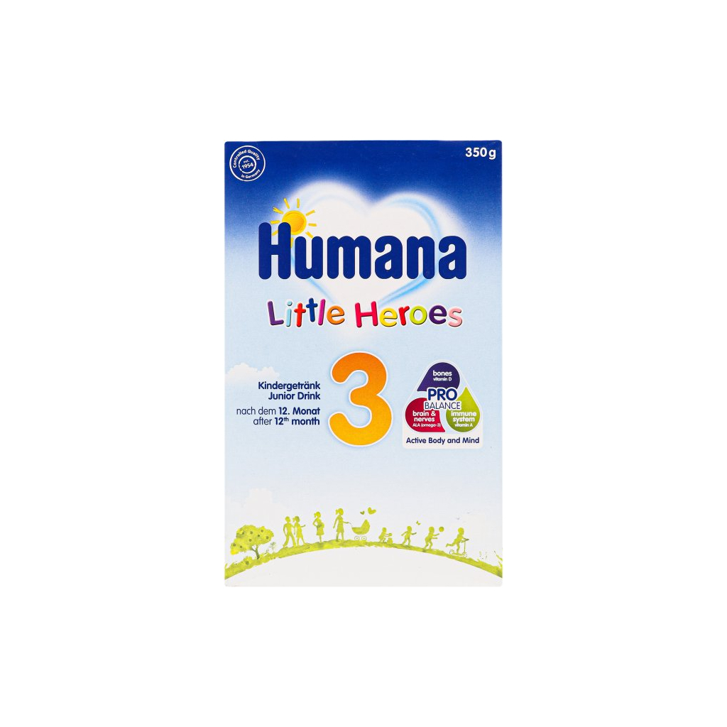 Детская смесь Humana 3 молочна з пребіотиками-галактоолігосахаридами, 350 г (4031244705167)