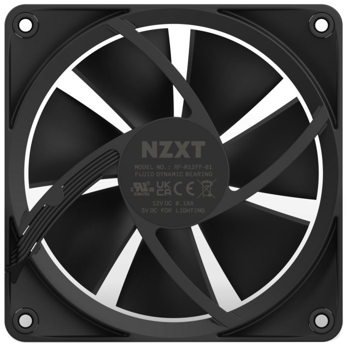 Кулер для корпуса NZXT F120RGB Single (Black) (RF-R12SF-B1) изображение 6