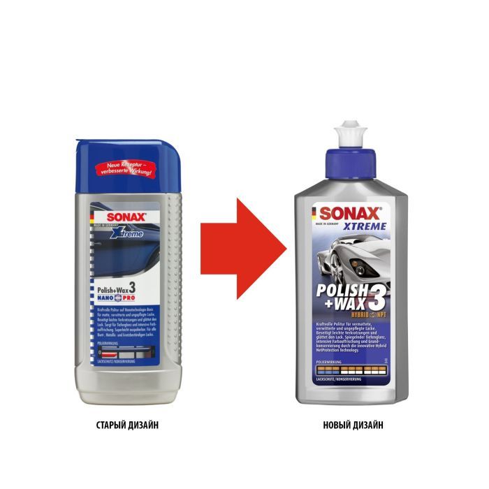 Автополироль Sonax Polish + Wax 3 Hybrid NPT 250мл (202100) изображение 2