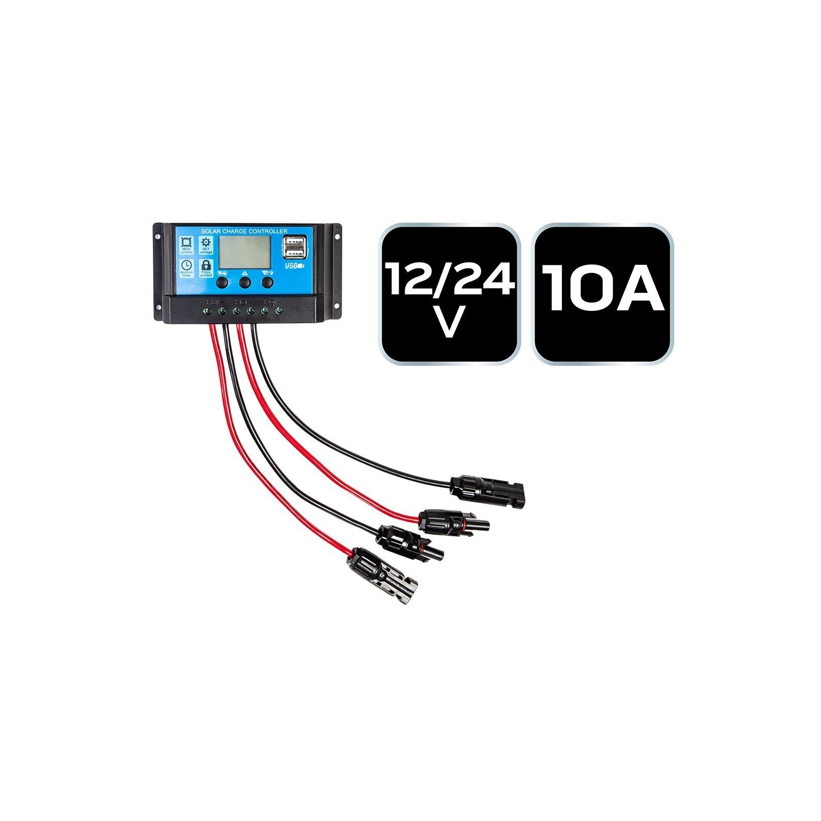 Контролер заряду Neo Tools 10А, 12/24В(OPEN,AGM,GEL), 2xUSB (90-145) зображення 5
