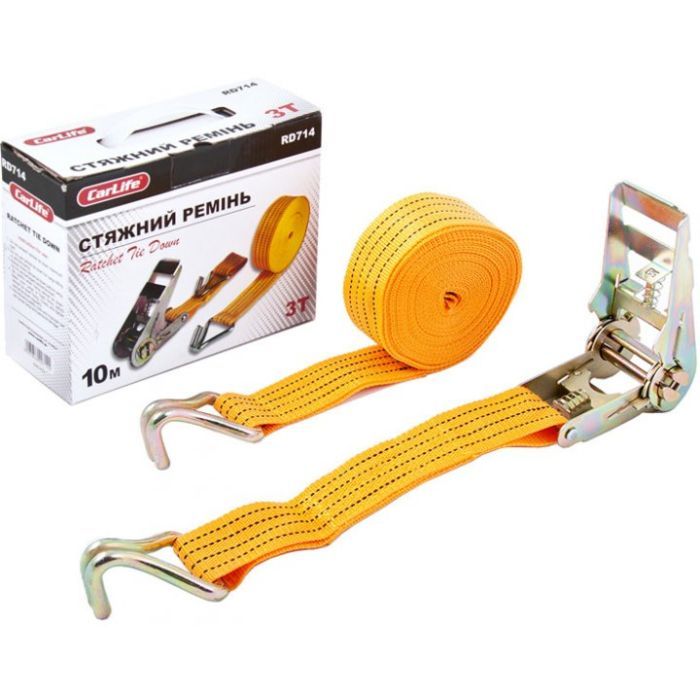 Стяжной ремень CarLife 3 т, 10 м (RD714) изображение 2