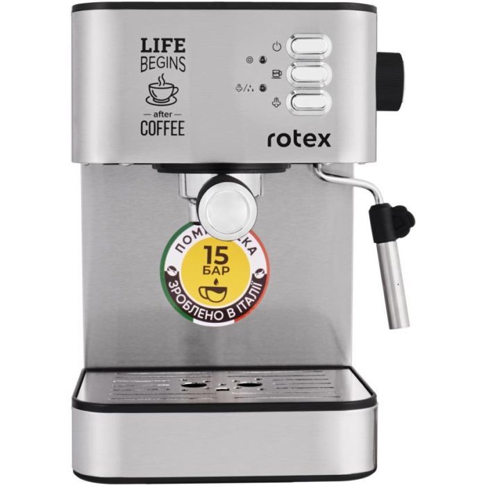 Рожковая кофеварка эспрессо Rotex RCM750-S