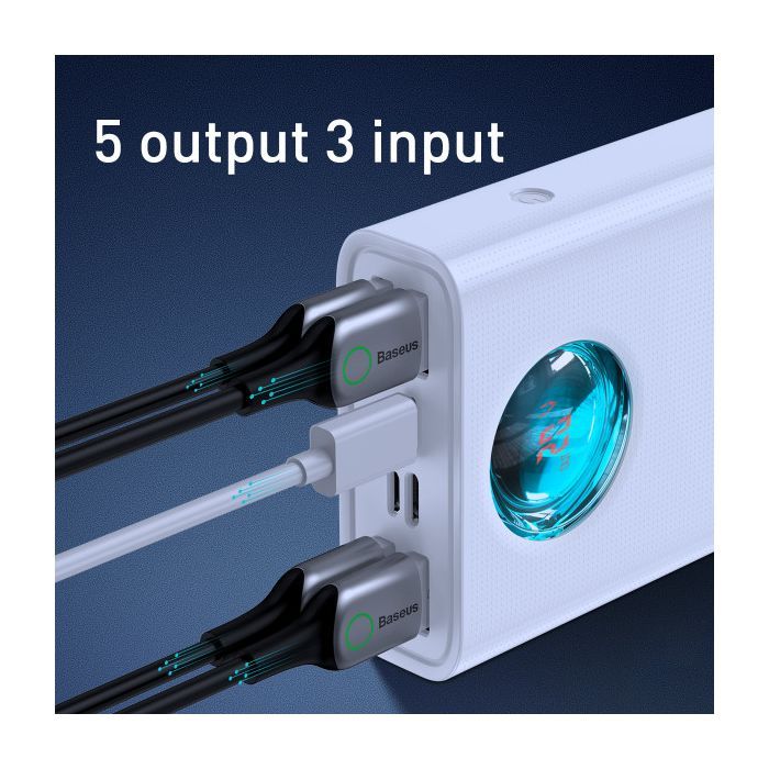 Батарея универсальная Baseus Amblight 30000mAh 65W, 6A, QC3.0, PD3.0, cable Type-C/100W (PPLG-A01) изображение 12