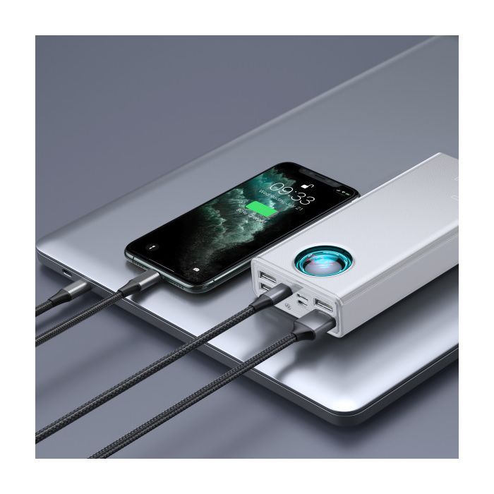 Батарея универсальная Baseus Amblight 30000mAh 65W, 6A, QC3.0, PD3.0, cable Type-C/100W (PPLG-A01) изображение 6