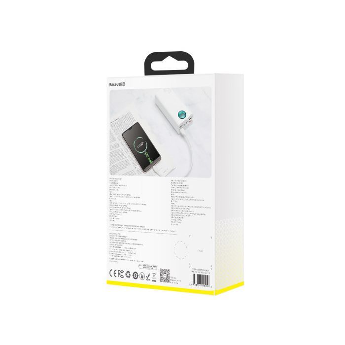 Батарея универсальная Baseus Amblight 30000mAh 65W, 6A, QC3.0, PD3.0, cable Type-C/100W (PPLG-A01) изображение 8
