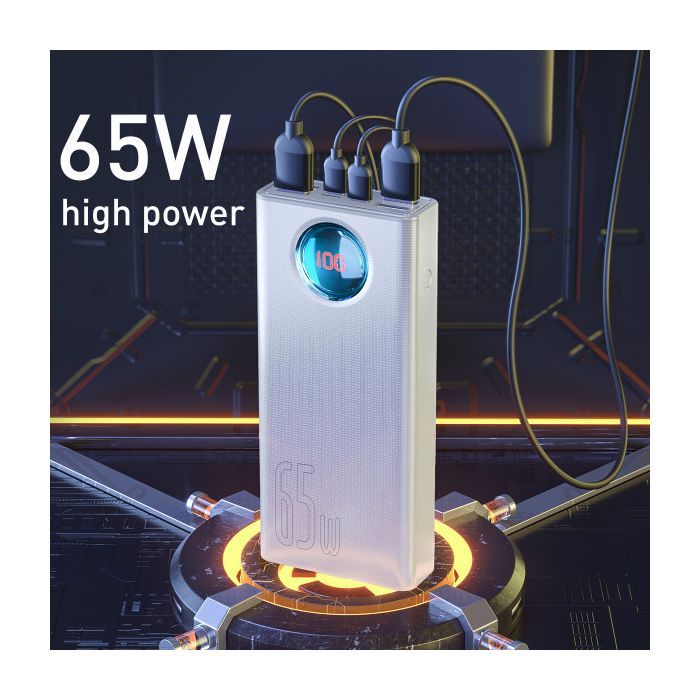 Батарея универсальная Baseus Amblight 30000mAh 65W, 6A, QC3.0, PD3.0, cable Type-C/100W (PPLG-A01) изображение 9