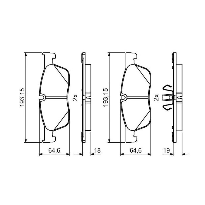 Гальмівні колодки Bosch 0986494831