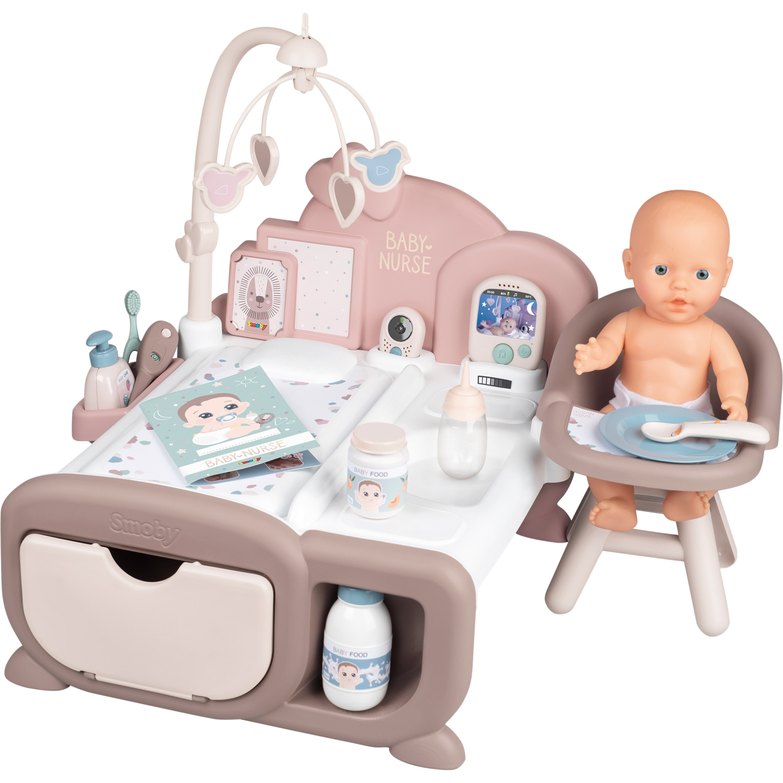 Ігровий набір Smoby Toys Baby Nurse Кімната малюка з кухнею, ванною, спальнею та аксесуарами (220376) зображення 2