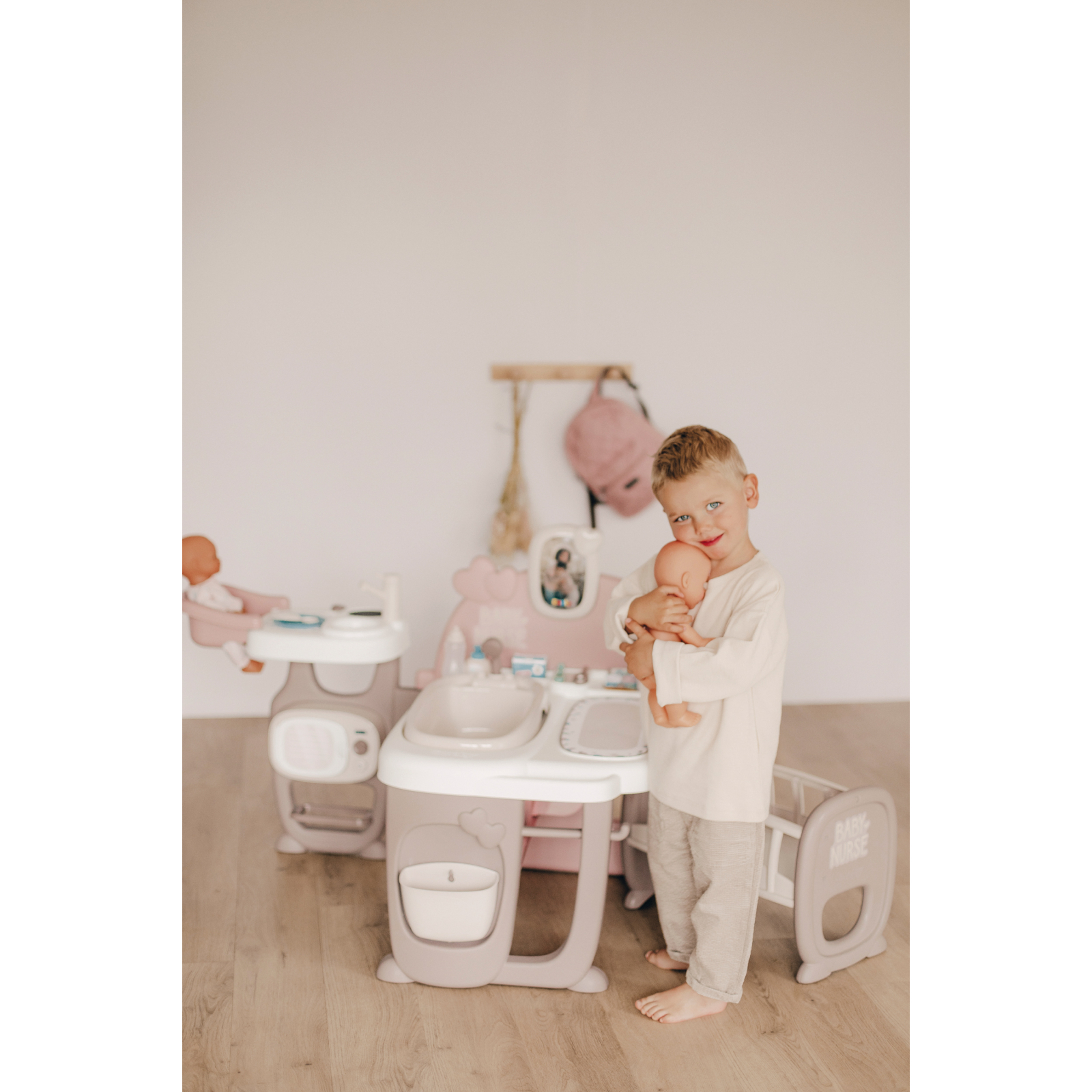 Ігровий набір Smoby Toys Baby Nurse Кімната малюка з кухнею, ванною, спальнею та аксесуарами (220376) зображення 6