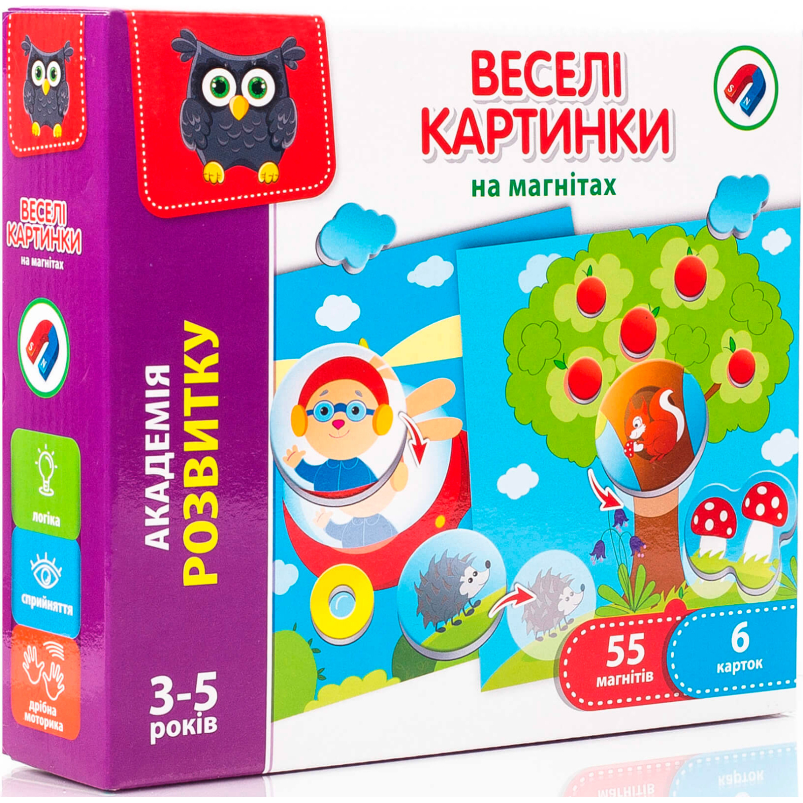 Развивающая игрушка Vladi Toys Игра Веселые картинки магнитная (укр) (VT5422-06)
