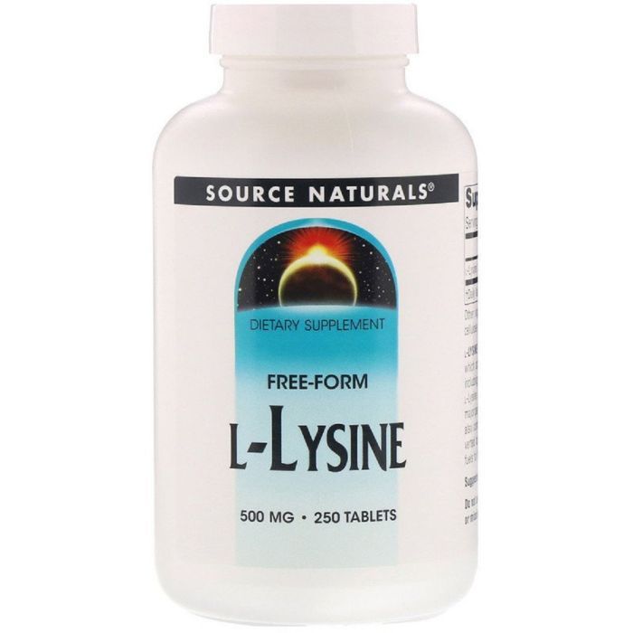Аминокислота Source Naturals Лизин 500мг, 250 таблеток (SN0140)