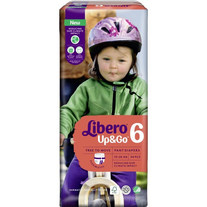 Подгузники Libero Up&Go Размер 6 (13-20 кг) 34 шт (7322541742861) изображение 2