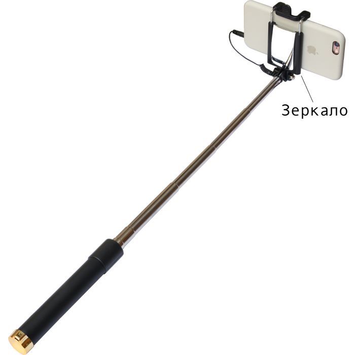 Монопод для селфі Grand-X Mirror 360 + дзеркало U-кріплення Gold (MI3UG) зображення 6