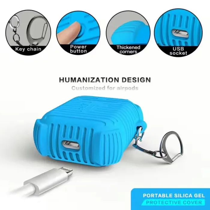 Чехол для наушников Protective i-Smile для Apple AirPods IPH1371 Blue (702351) изображение 4