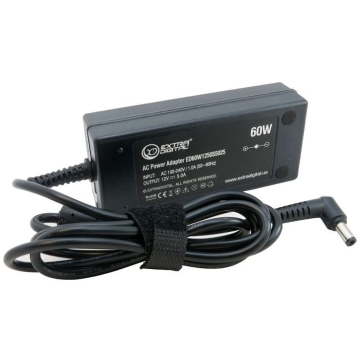 Блок питания сетевой Extradigital ED-60W5025, 12V, 5A 60W (5.5x2.5) (PSU3853)