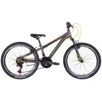 Велосипед Discovery 24" Rider AM Vbr рама-11,5" 2022 Grey/Yellow (OPS-DIS-24-313)