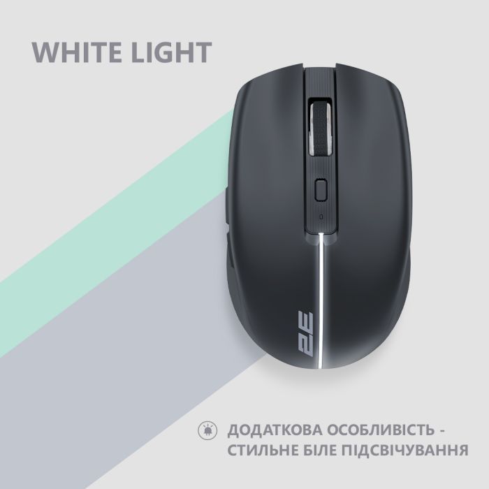 Мишка 2E MF270 Silent Rechargeable Wireless Black (2E-MF270WBK) зображення 3
