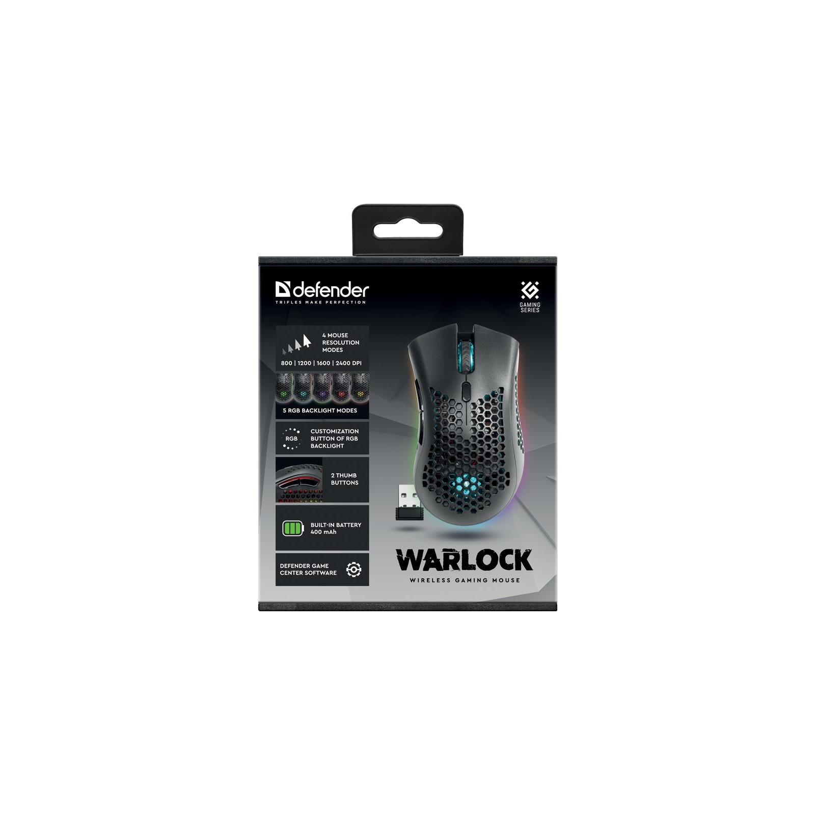 Мишка Defender Warlock GM-709L RGB Wireless Black (52709) зображення 9